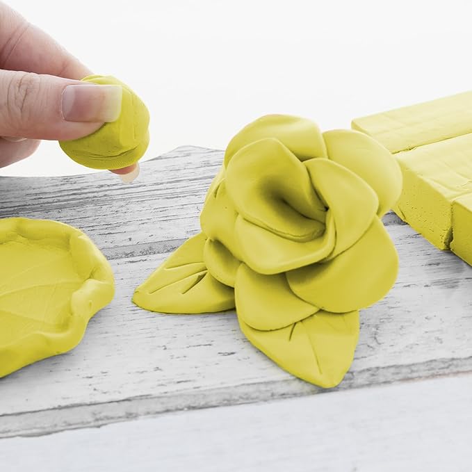 BAZIC Modeling Clay Yellow Color 1 LB, Modeling Dough Art Craft Non Toxic Gift for Artist Kids, Bulk for Classroom, 24-Pack