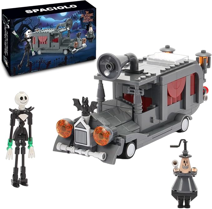 Horror Halloween Toy Building Set, Night Before Christmas Jack and The Mayor of Halloween Town, Mayor-Mobile, Creative Buildable Toy Kit Gifts for Movie Fans Friends Kids, 324PCS