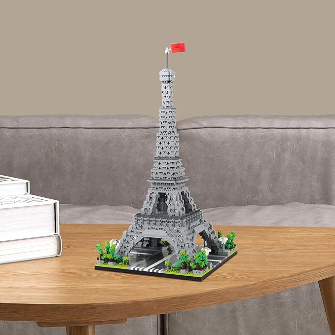 Paris Eiffel Tower World Famous Architectural Model Micro Building Blocks Set 3350 Pieces 3D Puzzle Toys Gifts for Kid and Adult