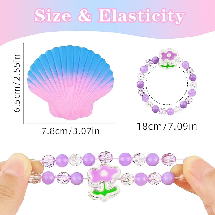 bind box toys Girls Bracelets in Colorful Hatching Shell Blind Boxes, Random Bracelet Style, a Novelty Choice for Birthday Gifts Party Favors Friendship Bracelets for Little Girls