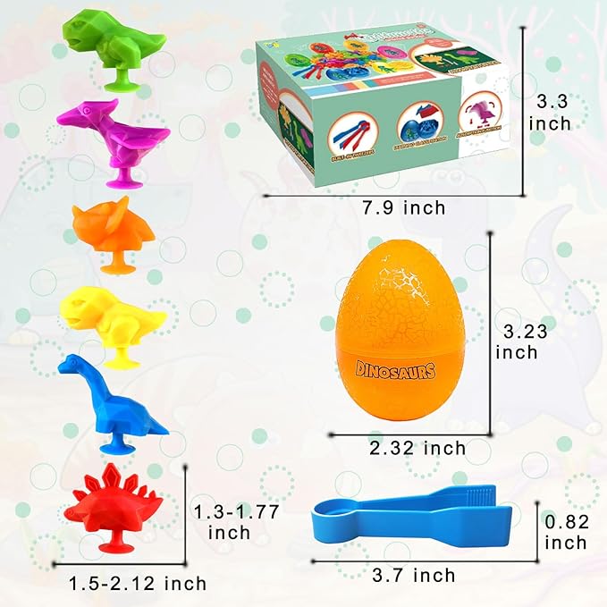 Easter Eggs Counting Dinosaur Egg Toys Matching Games with Sorting Bowls Preschool Learning Activities for Math Color Sorting Educational Sensory STEM Toy for Kids Boys Girls Aged 3+ Years Christmas