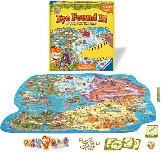 Ravensburger Dinosaur Island Eye Found It! Board Game - Engaging Family Fun | Colorful Dinosaur Scenery | Skill-Building Game | FSC-Certified Materials
