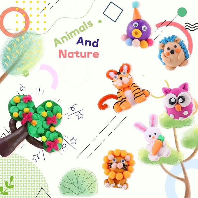 Fire Beetle Polymer Clay Kit, Modeling Clay with Sculpting Tools, Animal Decoration Accessories, Multicolor, 0.907kg, Oven Bake, Ideal for Kids & Adults, Ages 3-12