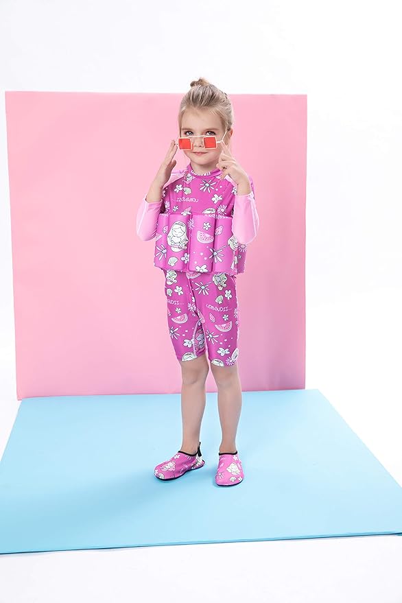 Baby Kids Floatation Suit Float One-Piece Swimwear Buoyancy for Girls Boys 1-8Years