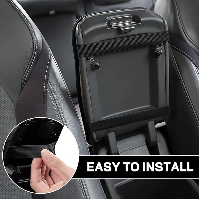 ongfuwu Car Center Console Cushion Pad, 12.72"×7.52" Leather Waterproof Auto Armrest Seat Box Protector, Car Center Console Cover, Universal Interior Decor Car Accessories for SUV Truck (Gray)