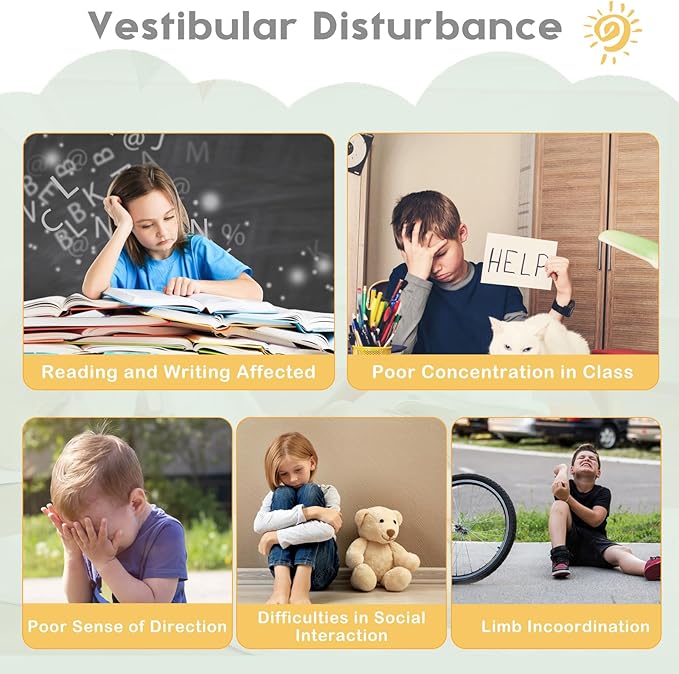 BABAMU Autism Kids Swivel Chair,Sit and Spin Chair for Kids,ADHD Sensory Integration Therapy,Training Body Coordination,Wobble Disk for Toddlers,Improve Focus,Metal Base Non Slip Safer（Green）