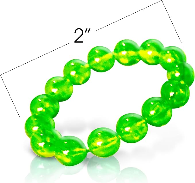 ArtCreativity Bead Bracelets for Kids- 12 Pack- Toy Jewelry Wristbands for Girls- Assorted Colors- Cute Birthday Favors, Party Decorations and Giveaways, Goody Bag Fillers, Dress Up Accessories