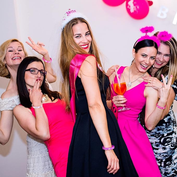 24 Pcs 2000s Party Favors Y2k Party Silicone Wristband Bracelets Colored Stretch Rubber Bracelets for Adults Y2k Themed Party Supplies