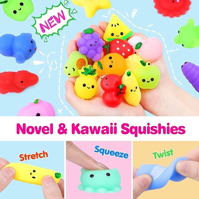 124 Pcs Party Favors for Kids 3-5 4-8 8-12, Treasure Box Toys for Classroom Prizes, Fidget Toys, Pinata Filler Goodie Bag Stuffers, Treasure Chest, Prize Box Toys, Carnival Prizes Bulk Toys