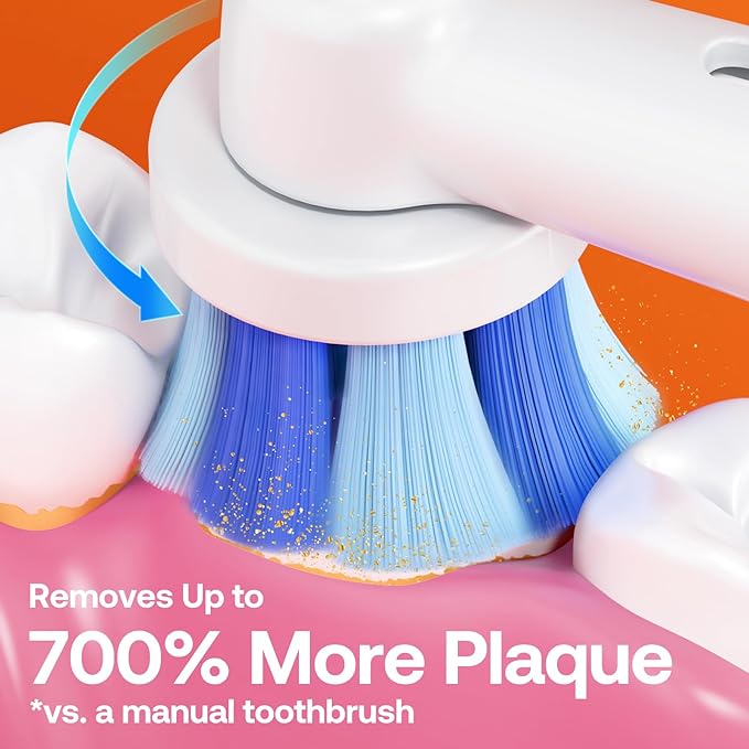 Bitvae R2 Rotating Electric Toothbrush for Adults with 8 Brush Heads, 5 Modes Rechargeable Power Toothbrush with Pressure Sensor, White