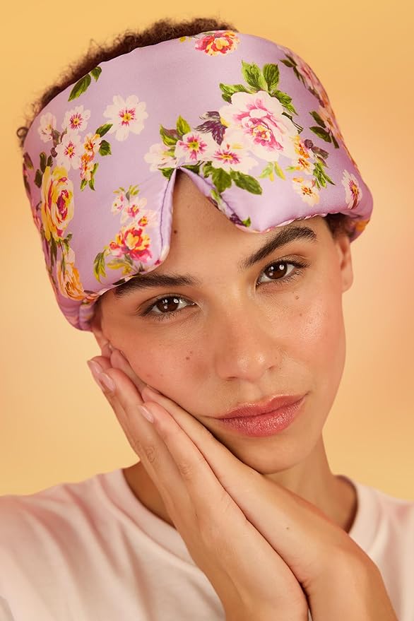 Glow People Silk Sleep Mask – 100% Mulberry Silk Eye Mask for Sleeping, Total Blackout, Cloud-Soft and Adjustable for Beauty Sleep and Travel - Burst