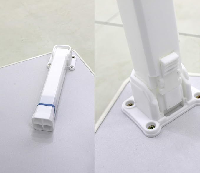 Baby Care Kids Folding Floor Table w/Adjustable Heights - for Play, Reading, and Snack Time and More (White/Grey)