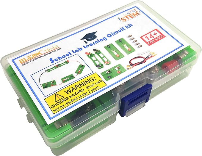 EUDAX Physics Science Lab Learning Circuit kit,Electricity Experiment Set,Building Circuits for Kids Junior Senior High School Students (Basic kit)