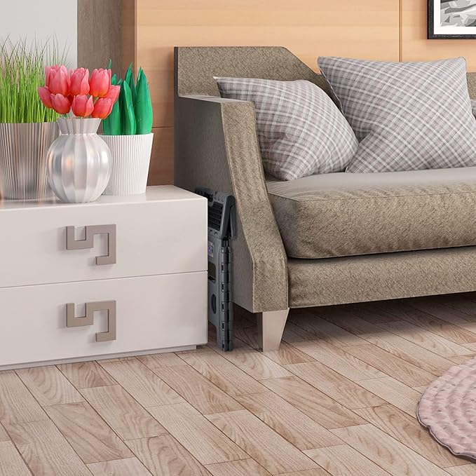 ACKO Folding Step Stool 13 inch Height Premium Heavy Duty Foldable Step Stools for Adults and Kids, Kitchen Plastic Small Collapsible Stepping Stool Hold Up to 300 LB Dot Grey (1 Pack)