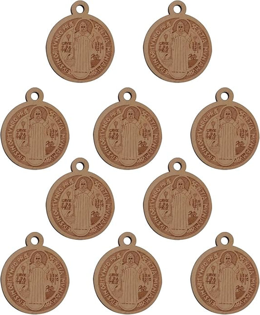 COTTVOTT Wooden Christian Jesus Cross/Orthodox Crucifix Charms Pendants for Rosary Necklace, DIY Jewelry Making Accessories Parts