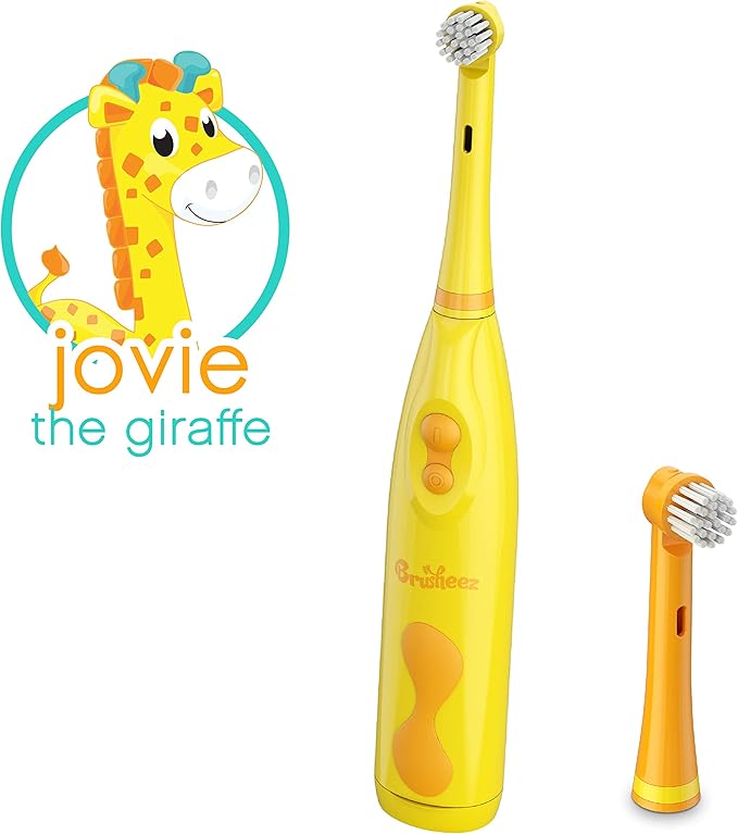 Brusheez Electronic Toothbrush Replacement Brush Heads 2 Pack (Jovie The Giraffe)