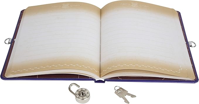 Harry Potter Marauder's Map Diary for Kids - Lock & Key Journal Notebook w/ 216 Lined Pages - Officially Licensed - Book & Movie Valentine's Day & Easter Basket Stuffer Gift for Girls, Boys, Teens 6+