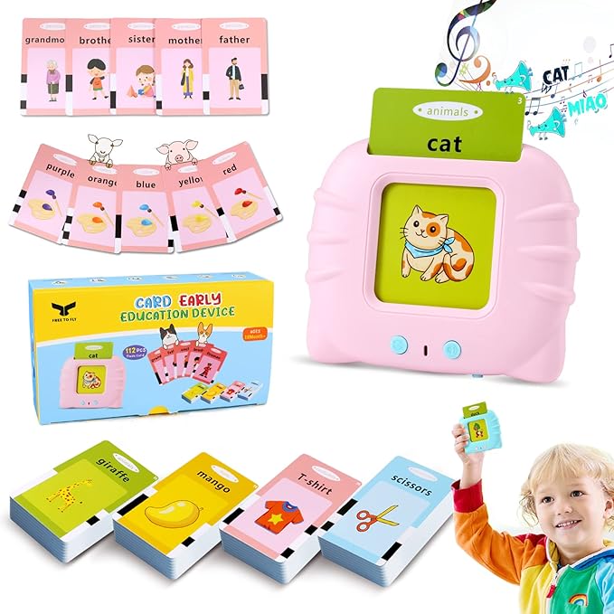 FREE TO FLY Talking Flash Cards Toddler Learning Toys for 2 3 4 5 6 Year Old Girls Boys: Speech Therapy Toys Autism Sensory Toys Preschool Educational Kids Toys 224 Sight Words Birthday Gifts