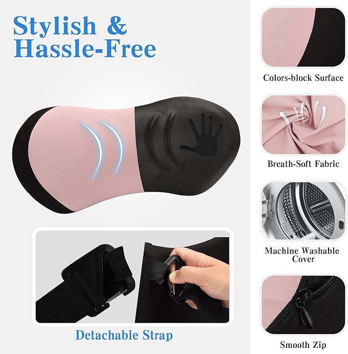 Lumbar Support Pillow for Office Chair - Lumbar Pillow for Car - Ergonomic Lumbar Support Pillow for Car Back Support Cushion