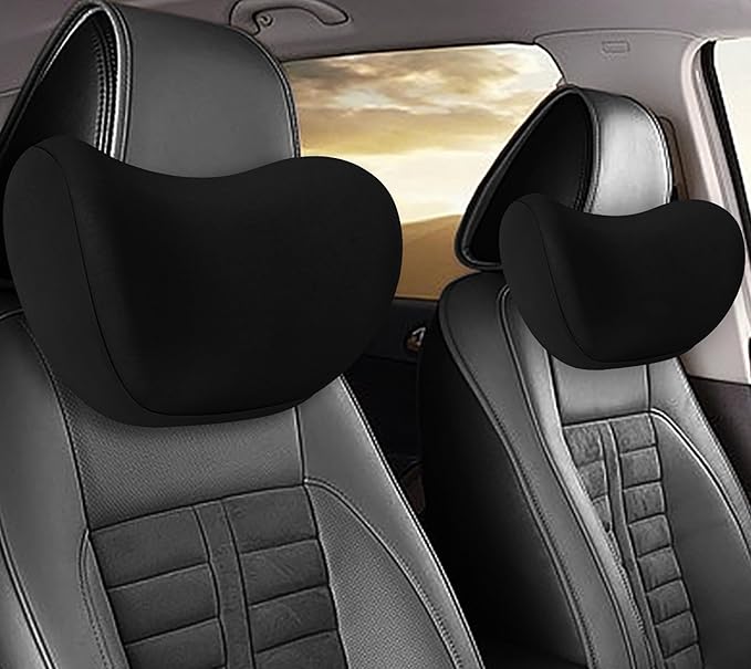 XIOQINE 2Pcs Car Neck Pillow, Ultra Comfortable Neck Pillow for Driving, Soft Car Headrest Pillow Like Clouds, Make Your Driving More Comfortable, Suitable for Driving, Traveling