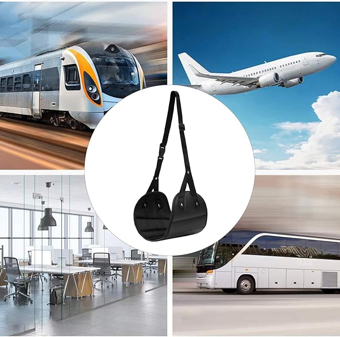 Plane Foot Hammock,Leg Sling for Foot Rest,Thickened Leg Rest - for Airplane Travel Camping Car Bus Business Trip Office