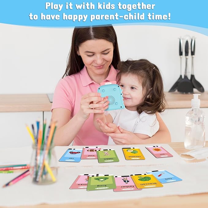 Talking Flash Cards for Toddlers, Toddler Toys for Ages 1 2 3 4 5 Years Old Boys, Educational Learning Toys, Pocket Speech, 224 Sight Words Montessori Autism Sensory Toys, Christmas Birthday Gifts
