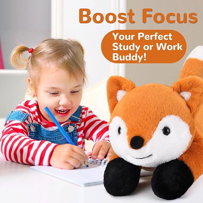 Fox Weighted Stuffed Animals - 22 Inch 4.5 Pounds Weighted Plushies Fox - Big Plush Stuffed Animals Pillow - Cute Plush Toys Gifts for Kids & Adults
