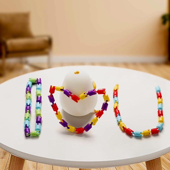 Boxgear 6pc Multicolored Fidget Toys for Kids, Boys, Girls, Adults - Best Sensory Items for Autism, Relaxation, Stress, Decompression - Chain Spinner Alternative Gift