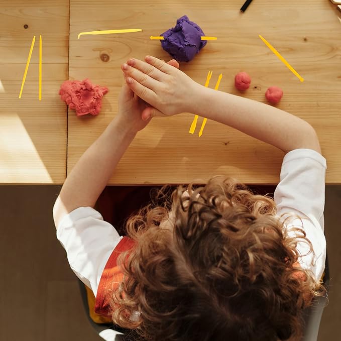 14 Pieces Clay Modeling Tool Kit Plastic Reusable Double-Sided Ceramic Pottery Tools for Shaping and Sculpting Clay Decorating Sticks Supplies Kit for Beginners Kids Adults