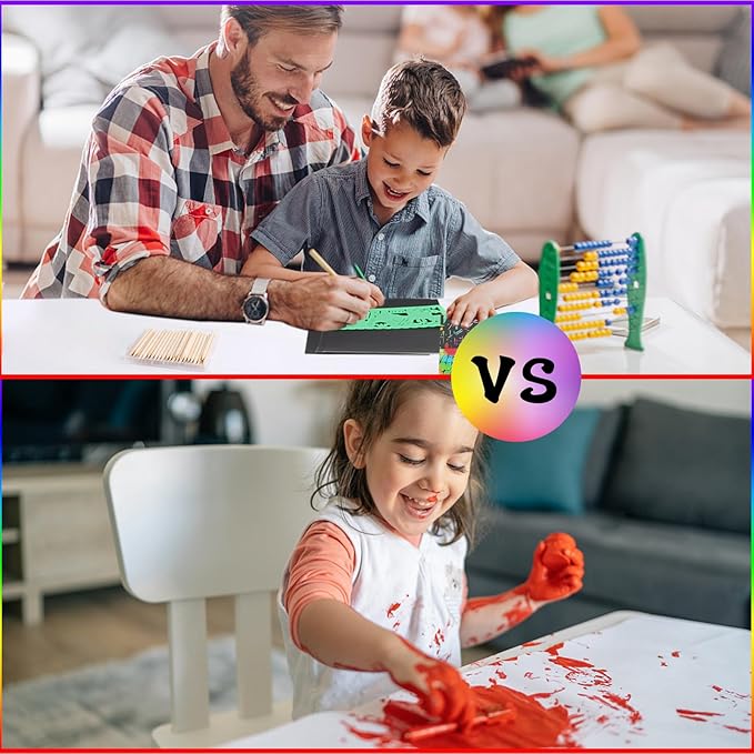 Cityrosy Scratch Art Paper Rainbow Sets 100 Pcs-Black Scratch Off Paper Valentines Day Present for Kids Magic Scratch Off Set Crafts Supplies Kits for Age 3-12 Kids for Party Games Easter Christmas