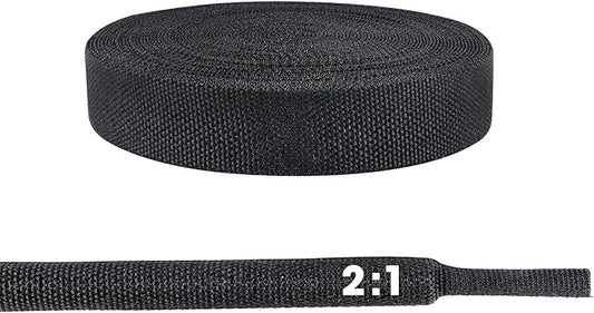 2 in 1 Ratio Braided Cable Sleeve Fabric Heat Shrink 3/8" - 24 feet, Abrasion Management Protection Flexibility Wiring Harness Cable Sheath