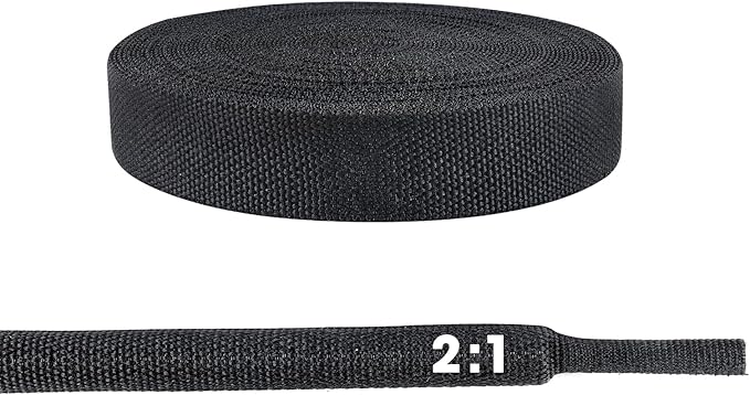 3/8" - 18 feet Cable Management Sleeving, 2:1 Fabric Heat Shrink Braided Sleeve Protector Cover Cable/Wire/Irregular Shape Hose