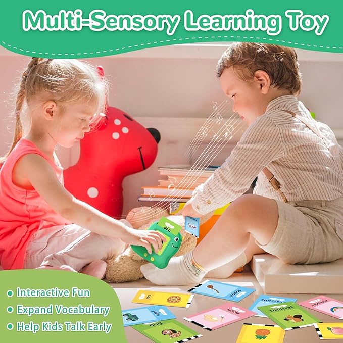 Toddler Toys Talking Flash Cards with 510 Sight Words, Montessori Learning Toys for Toddler 1-3 2-4, Autism Sensory Speech Therapy Toys for Boys Girls 2 3 4 5 6 Year Old Kids Gifts