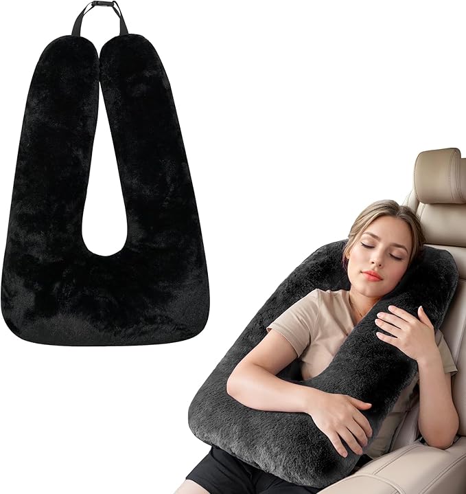Kids Neck Pillow for Travel Provides Double Support to The Head and Neck in Any Sleeping Position on Flights, Car, and at Home, Comfortable Airplane Travel Pillow