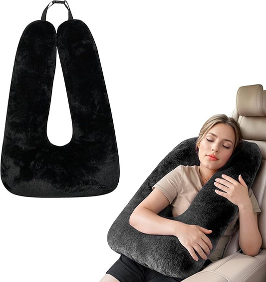 Kids Neck Pillow for Travel Provides Double Support to The Head and Neck in Any Sleeping Position on Flights, Car, and at Home, Comfortable Airplane Travel Pillow