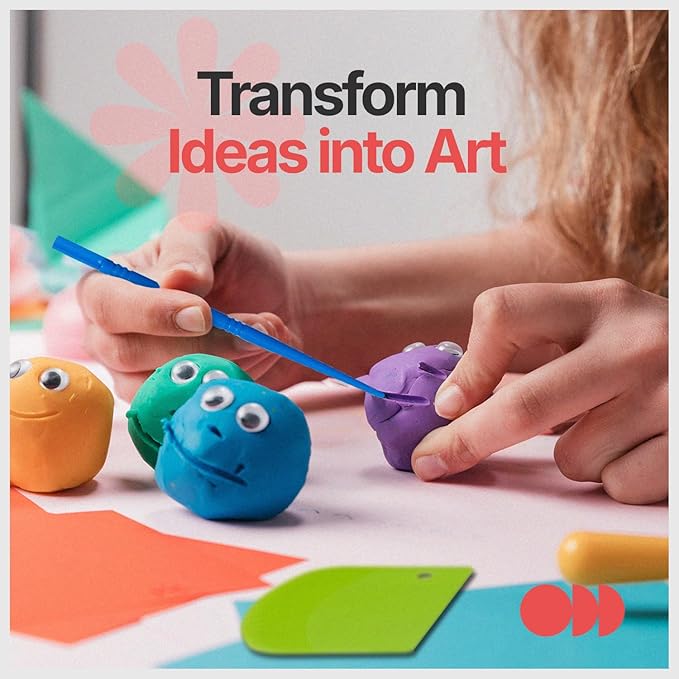 Clay Tools Kit, 19-Piece Plastic Clay Tool Set for Carving, Shaping and Modeling, Lightweight Air Dry Clay Tools for Kids & Adults, Clay Sculpting Tools for Crafting & Styling