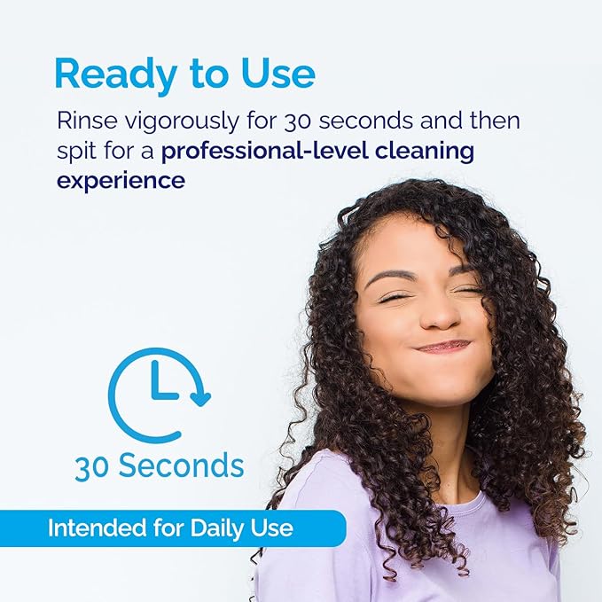 ioRinse Ready-to-Use (RTU) Mouthwash for Fresher Breath, Halitosis Relief, Alcohol-Free, Fluoride-Free and a Professional Clean, Original ioRinse RTU Mouth Wash, Zero Alcohol - Green Apple Flavor, 1L