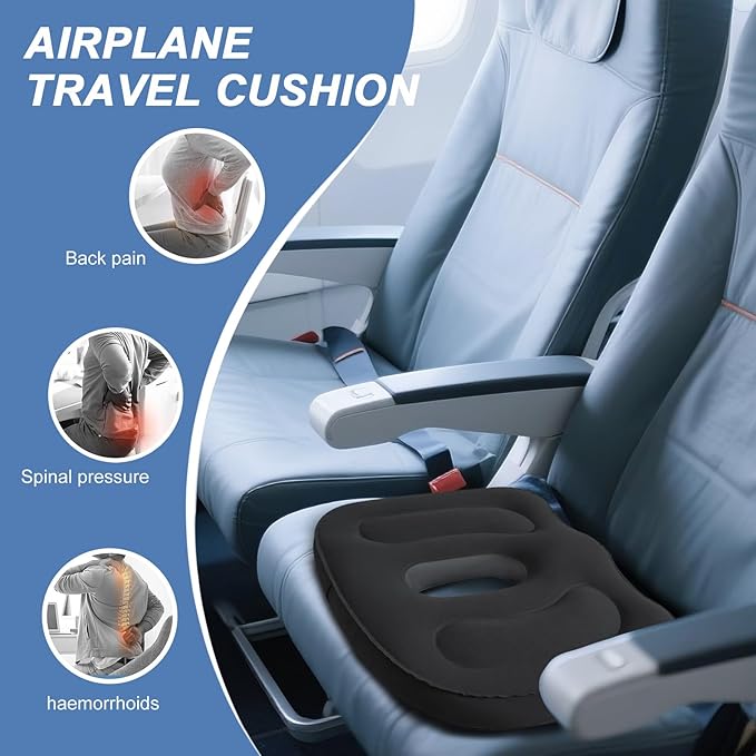 Sondor Travel Cushion,Air Seat Cushion,Evolution Cushion Portable & Lightweight Inflatable Seat Cushion - Ideal for Airplane Chairs, School Bleachers, Stadium Seats, and Wheelchairs