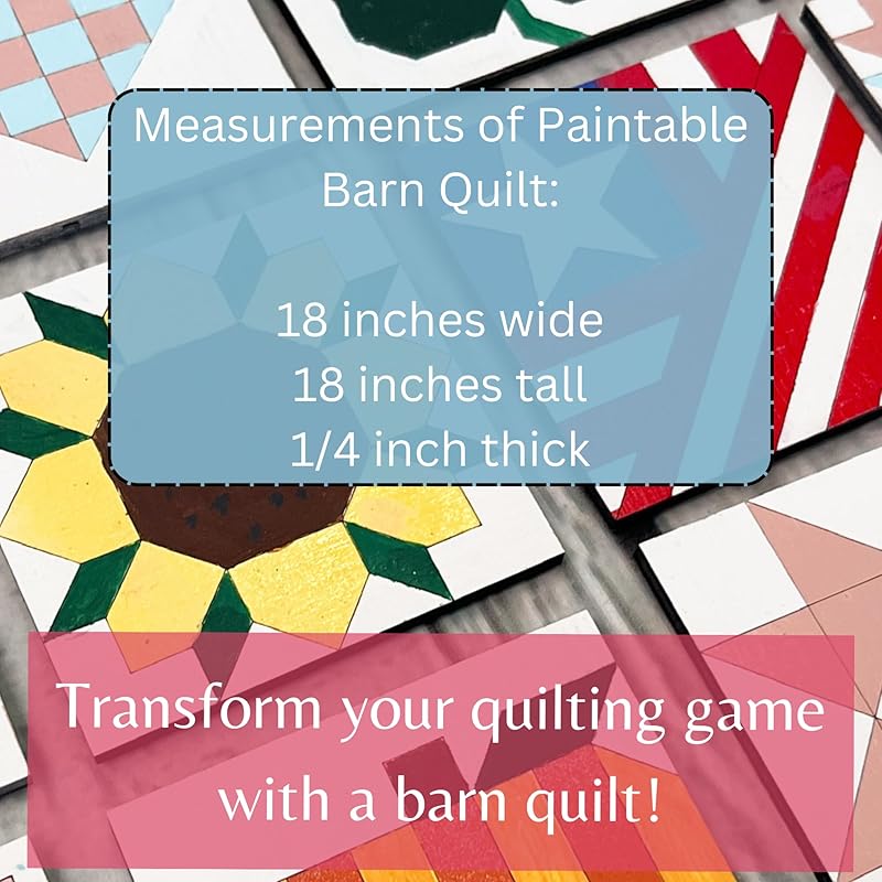 Fall Unfinished Barn Quilt Square Wooden Sign DIY Painting Craft Kit Adults, Autumn Paintable Country Decor Canvas Quilts Blocks to Paint (18 inches, Pumpkin) AVTRBoutique