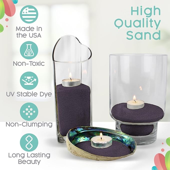 Lapis Unity Sand, 1 LB (16 oz), Colored Sand for Weddings, Vase Filler, Home Décor, Craft Sand, Aquarium Sand, and More