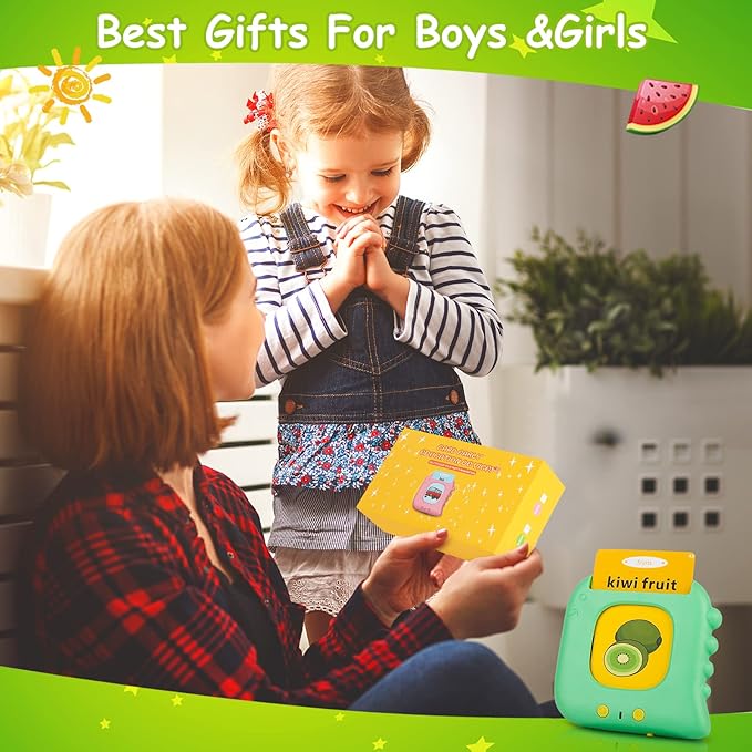 Talking Flash Cards for Toddlers 1-3, Autism Sensory Toys for Autistic Kids, Montessori Educational Learning Toys with 224 Sight Words, Speech Therapy Toys for 1-5 Year Old Boys Girls Gifts