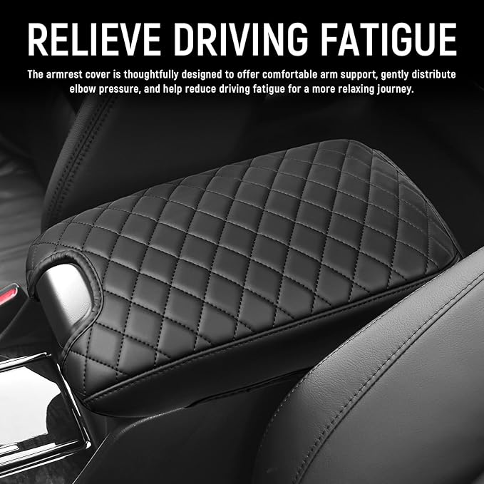 Bercicci Center Console Armrest Cover Compatible with Honda 2008-2012 Accord Accessories Leather Material Center Console Liner Protection