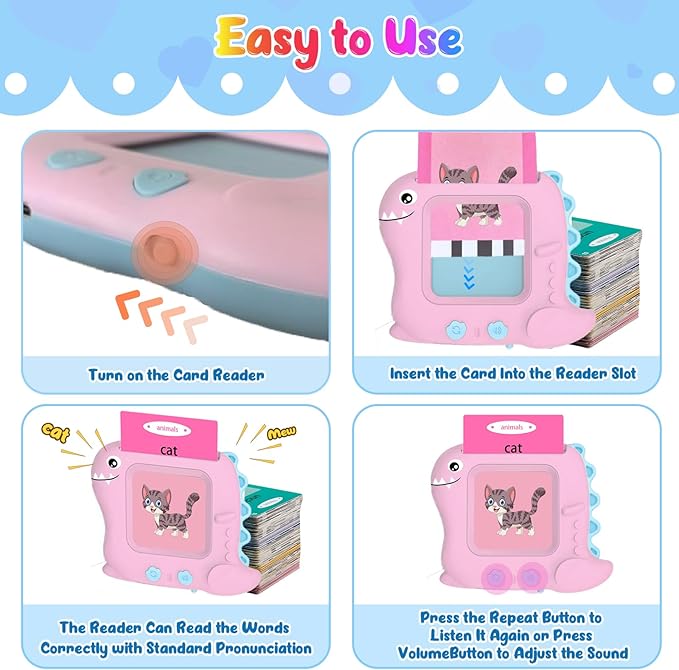 Pocket Speech Talking Flash Cards - 336 Sight Words Toddlers Montessori Audible Speech Buddy Early Learning Flashcards, Autism Sensory Toys Speech Therapy Materials for Toddler Age 3 4 5 Years Old P