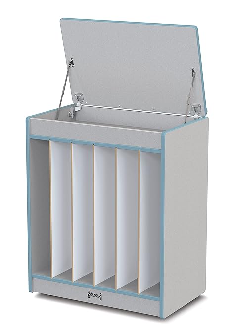 Jonti-Craft Rainbow Accents 0543JCMG131 Big Book Easel - Magnetic Write-n-Wipe - Coastal Blue