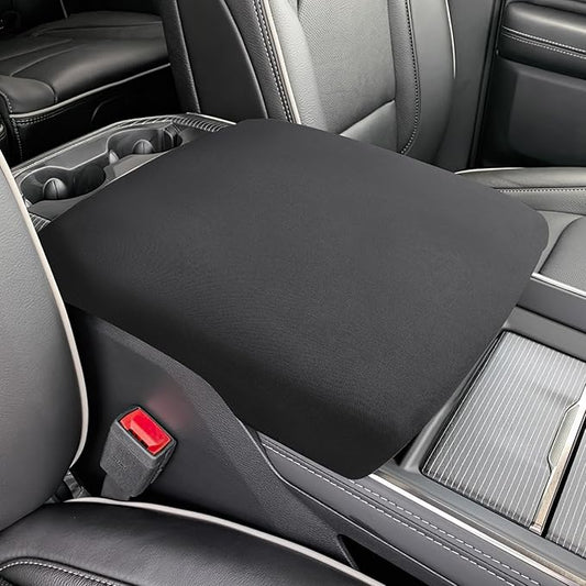 JOYTUTUS Center Console Cover Compatible with 2013-2025 Ram 1500 2500 3500, Neoprene Arm Rest Armrest Cover for Car, Middle Console Cover Lid