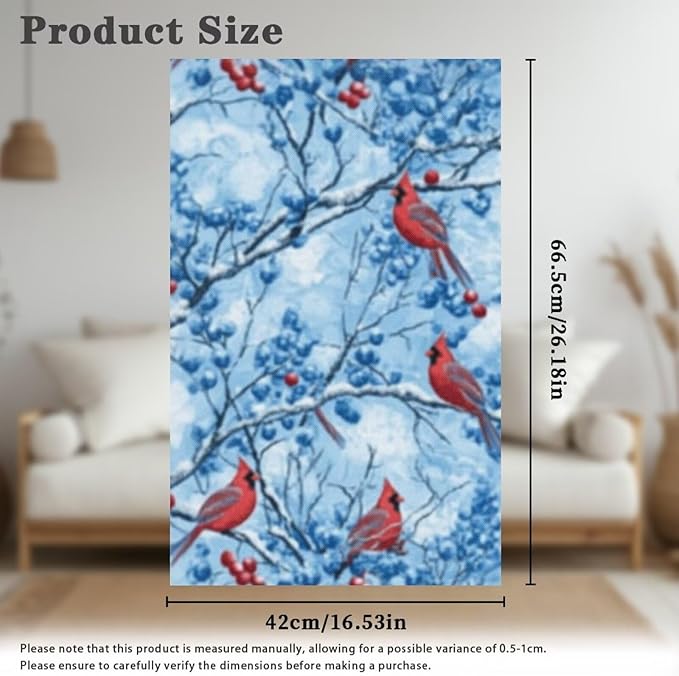 Cardinal Bird Headrest Covers for Recliners Washable Sofa Headrest Covers Couch Headrest Covers Furniture Protector for Living Room Home 3 Pcs