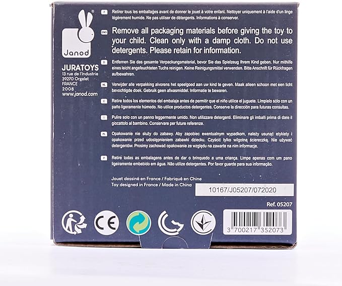 Janod Small Wood Magnetic Rocket Kit – 2 in 1 Game - Ages 2-6 - J05207