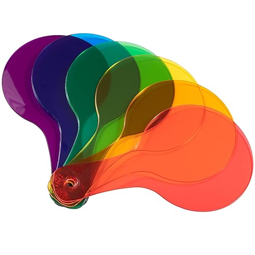 LEARNING ADVANTAGE Color Paddles - Set of 6 - Hands-on Teaching Aid - Color Learning for Toddlers