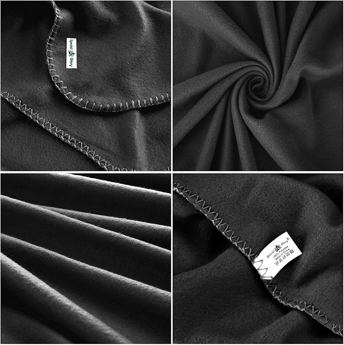 Fleece Throw Blankets Bulk Fleece Blankets Solid Wholesale Lightweight Warm Soft for Pet Bed Sofa Couch Office Wedding Gifts Travel Seasons Assorted #13 50x60 Inches Pack of 6