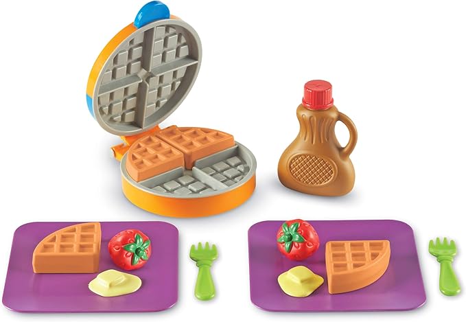 Learning Resources New Sprouts Waffle Time, Pretend Play Food Set, Kids Play Food Set, Play Food, Learning Toys, 14 Piece Set, Ages 18 mos+
